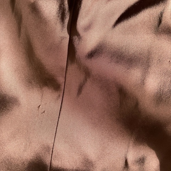 David Meister Brown Beaded Heavy Satin Cocktail Dress Size 10 - Picture 7 of 7